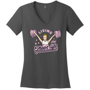 Living The Cheer Life Women's V-Neck T-Shirt