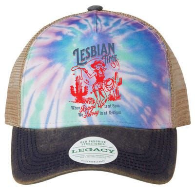 Lesbian Time Cowgirl Lesbian Pride Legacy Tie Dye Trucker Hat