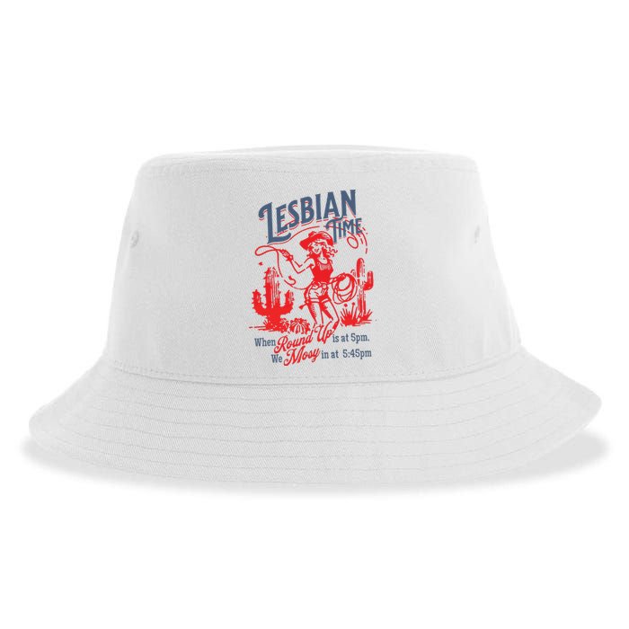 Lesbian Time Cowgirl Lesbian Pride Sustainable Bucket Hat