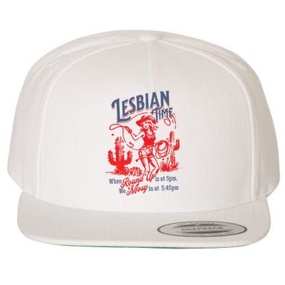 Lesbian Time Cowgirl Lesbian Pride Wool Snapback Cap