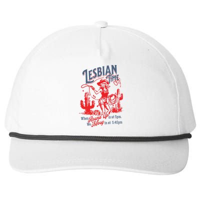 Lesbian Time Cowgirl Lesbian Pride Snapback Five-Panel Rope Hat