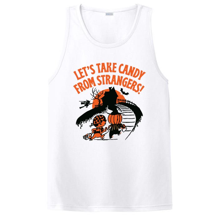 LetS Take Candy From Strangers Funny Halloween PosiCharge Competitor Tank