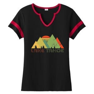 Lake Tahoe California Nevada Mountain Skiing Ski CA Ladies Halftime Notch Neck Tee