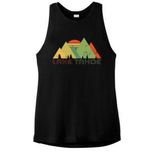 Lake Tahoe California Nevada Mountain Skiing Ski CA Ladies PosiCharge Tri-Blend Wicking Tank