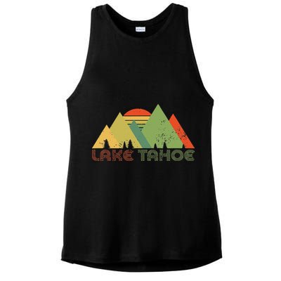 Lake Tahoe California Nevada Mountain Skiing Ski CA Ladies PosiCharge Tri-Blend Wicking Tank