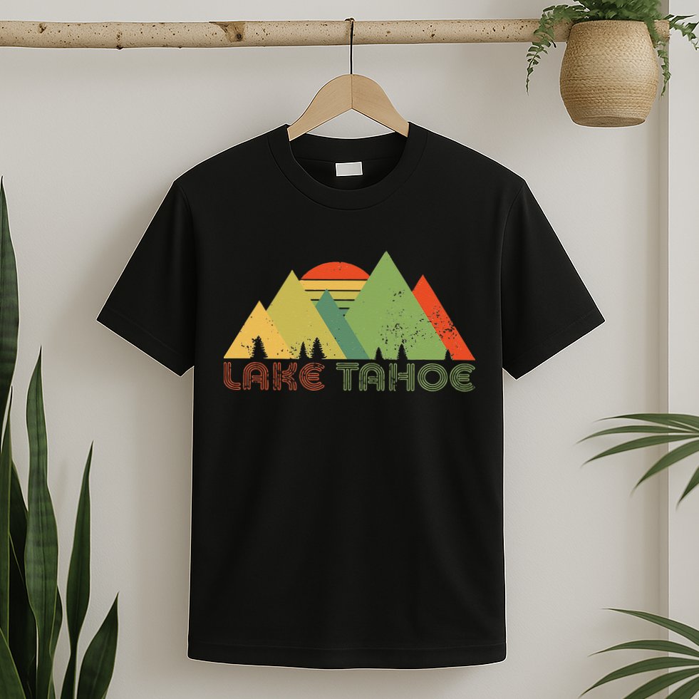 Lake Tahoe California Nevada Mountain Skiing Ski CA T-Shirt