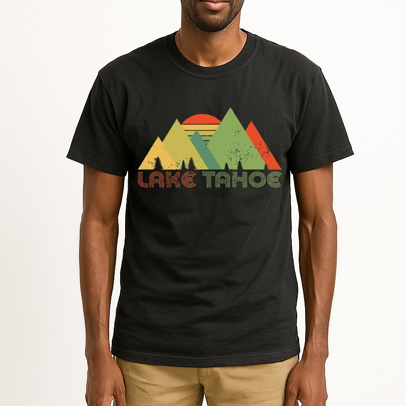 Lake Tahoe California Nevada Mountain Skiing Ski CA Tall T-Shirt