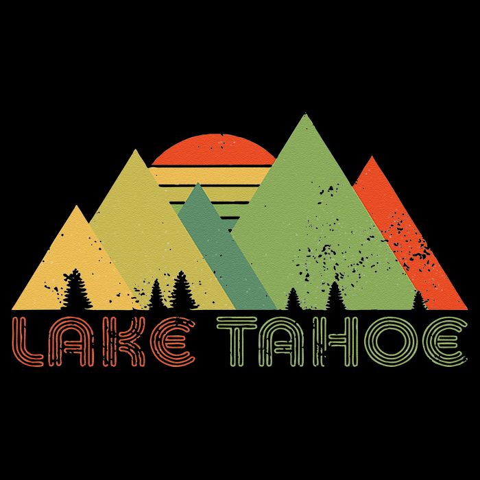 Lake Tahoe California Nevada Mountain Skiing Ski CA Drawstring Bag