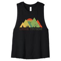 Lake Tahoe California Nevada Mountain Skiing Ski CA Women's Racerback Cropped Tank