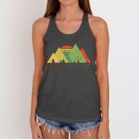 Lake Tahoe California Nevada Mountain Skiing Ski CA Women's Knotted Racerback Tank