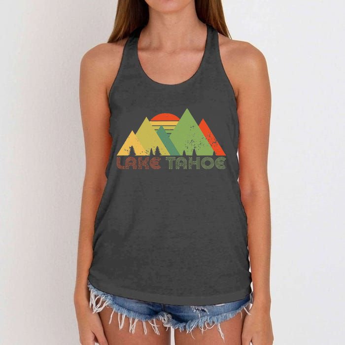 Lake Tahoe California Nevada Mountain Skiing Ski CA Women's Knotted Racerback Tank