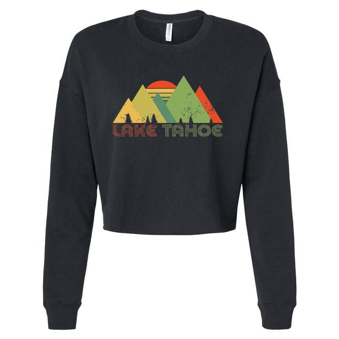 Lake Tahoe California Nevada Mountain Skiing Ski CA Cropped Pullover Crew