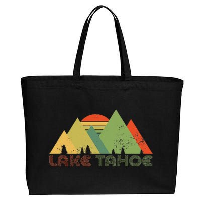 Lake Tahoe California Nevada Mountain Skiing Ski CA Cotton Canvas Jumbo Tote