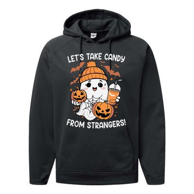 LetS Take Candy From Strangers Funny Halloween Performance Fleece Hoodie