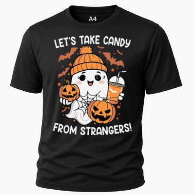 LetS Take Candy From Strangers Funny Halloween Cooling Performance Crew T-Shirt