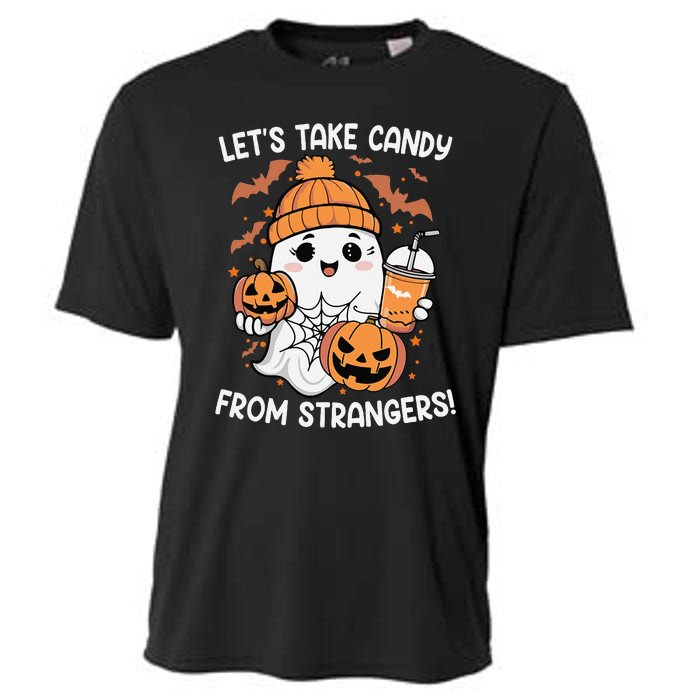 LetS Take Candy From Strangers Funny Halloween Cooling Performance Crew T-Shirt