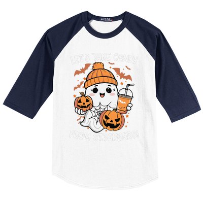 LetS Take Candy From Strangers Funny Halloween Baseball Sleeve Shirt