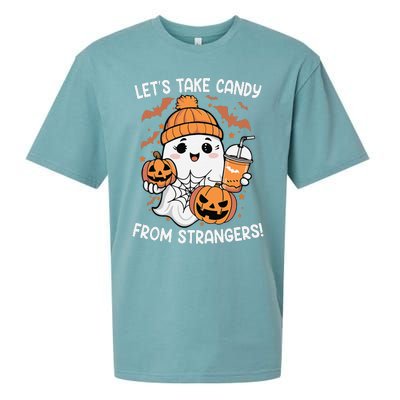 LetS Take Candy From Strangers Funny Halloween Sueded Cloud Jersey T-Shirt