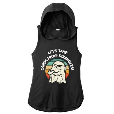 LetS Take Candy From Strangers Funny Halloween Ladies PosiCharge Tri-Blend Wicking Draft Hoodie Tank