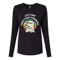 LetS Take Candy From Strangers Funny Halloween Womens Cotton Relaxed Long Sleeve T-Shirt