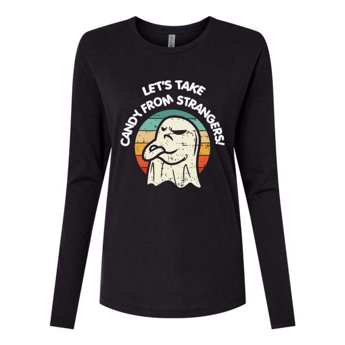 LetS Take Candy From Strangers Funny Halloween Womens Cotton Relaxed Long Sleeve T-Shirt