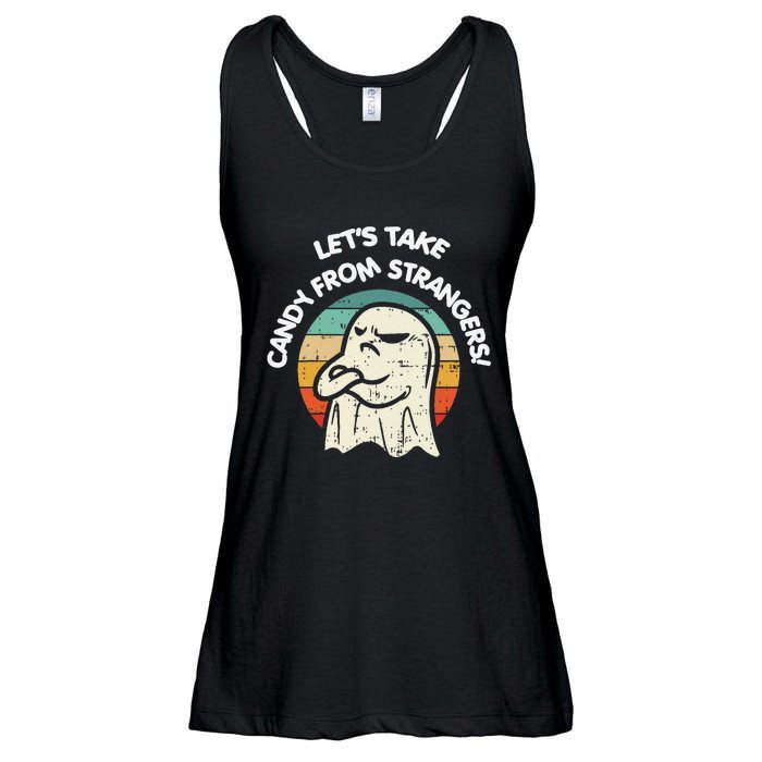 LetS Take Candy From Strangers Funny Halloween Ladies Essential Flowy Tank