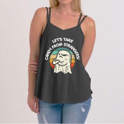 LetS Take Candy From Strangers Funny Halloween Women's Strappy Tank