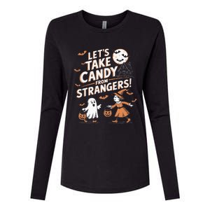 LetS Take Candy From Strangers Halloween Womens Cotton Relaxed Long Sleeve T-Shirt