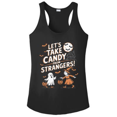 LetS Take Candy From Strangers Halloween Ladies PosiCharge Competitor Racerback Tank