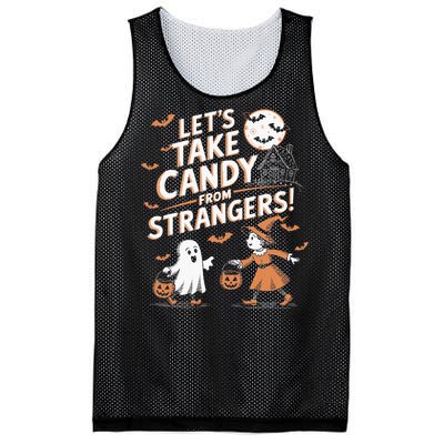 LetS Take Candy From Strangers Halloween Mesh Reversible Basketball Jersey Tank