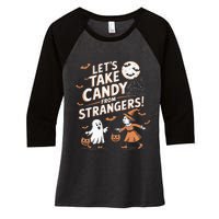 LetS Take Candy From Strangers Halloween Women's Tri-Blend 3/4-Sleeve Raglan Shirt