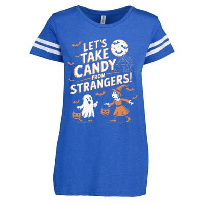 LetS Take Candy From Strangers Halloween Enza Ladies Jersey Football T-Shirt