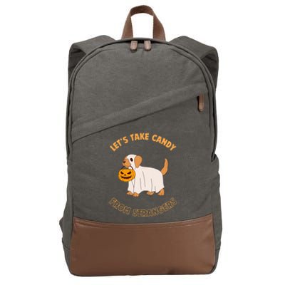 LetS Take Candy From Strangers On Halloween Cotton Canvas Backpack