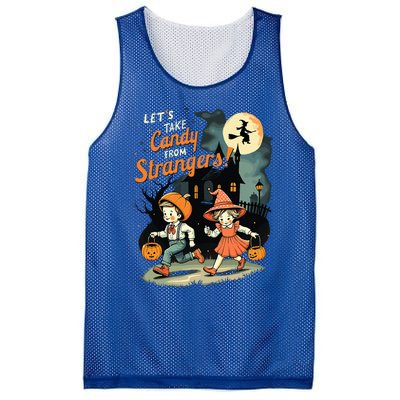 LetS Take Candy From Strangers Halloween Mesh Reversible Basketball Jersey Tank