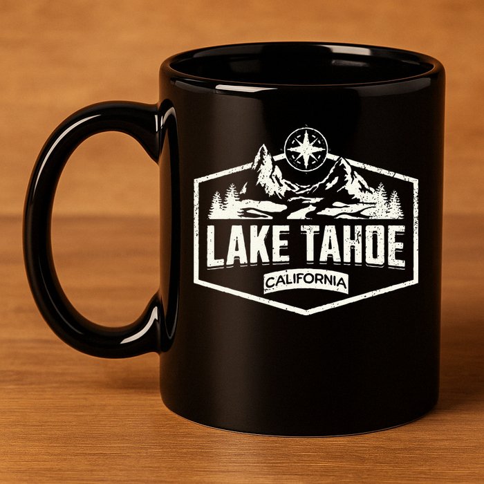 Lake Tahoe California 11oz C Handle Ceramic Mug