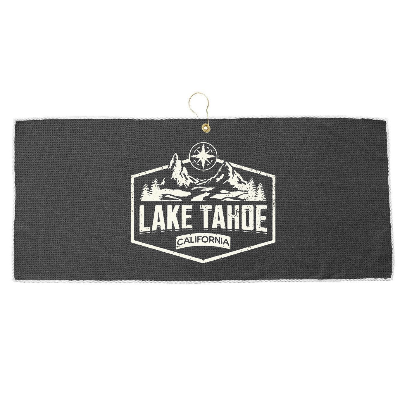 Lake Tahoe California Large Microfiber Waffle Golf Towel