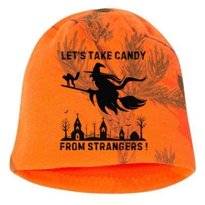 LetS Take Candy From Strangers Funny Halloween Funny Witch Kati - Camo Knit Beanie