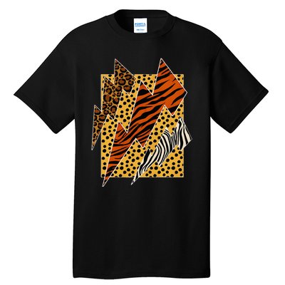 Leopard Tiger Cheetah Zebra Lightning Animal Tall T-Shirt