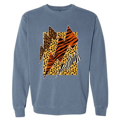 Leopard Tiger Cheetah Zebra Lightning Animal Garment-Dyed Sweatshirt