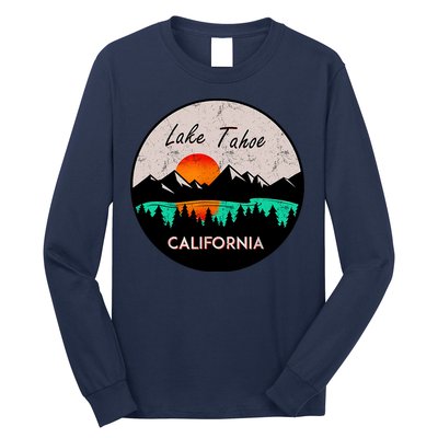 Lake Tahoe California Republic Skiing Ski Lake Boat Long Sleeve Shirt