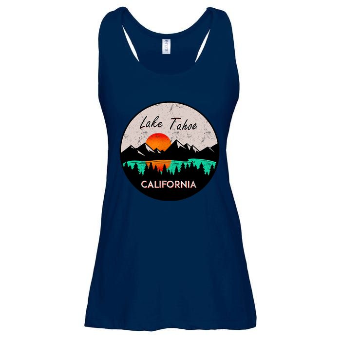 Lake Tahoe California Republic Skiing Ski Lake Boat Ladies Essential Flowy Tank