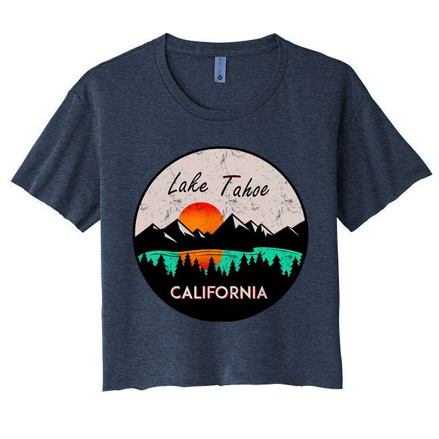 Lake Tahoe California Republic Skiing Ski Lake Boat Crop Top