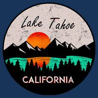 Lake Tahoe California Republic Skiing Ski Lake Boat Zip Tote Bag