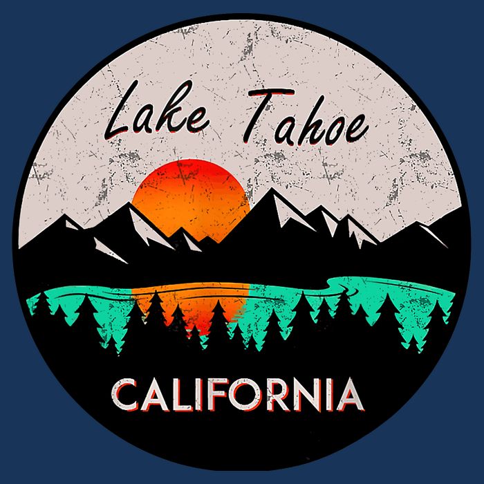 Lake Tahoe California Republic Skiing Ski Lake Boat Zip Tote Bag