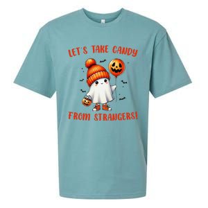 LetS Take Candy From Strangers Funny Halloween Sueded Cloud Jersey T-Shirt