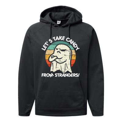 LetS Take Candy From Strangers Funny Halloween Performance Fleece Hoodie