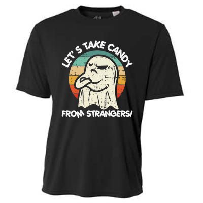 LetS Take Candy From Strangers Funny Halloween Cooling Performance Crew T-Shirt