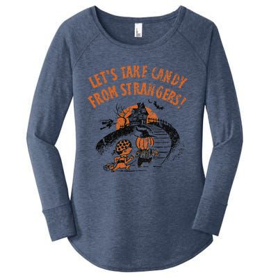 LetS Take Candy From Strangers Funny Halloween Women's Perfect Tri Tunic Long Sleeve Shirt