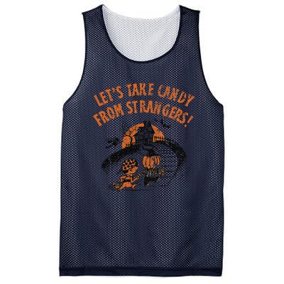 LetS Take Candy From Strangers Funny Halloween Mesh Reversible Basketball Jersey Tank