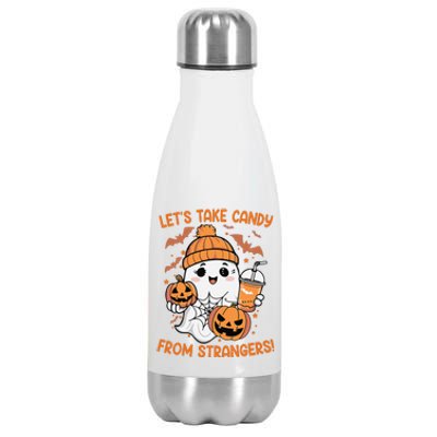 LetS Take Candy From Strangers Funny Halloween Stainless Steel Insulated Water Bottle